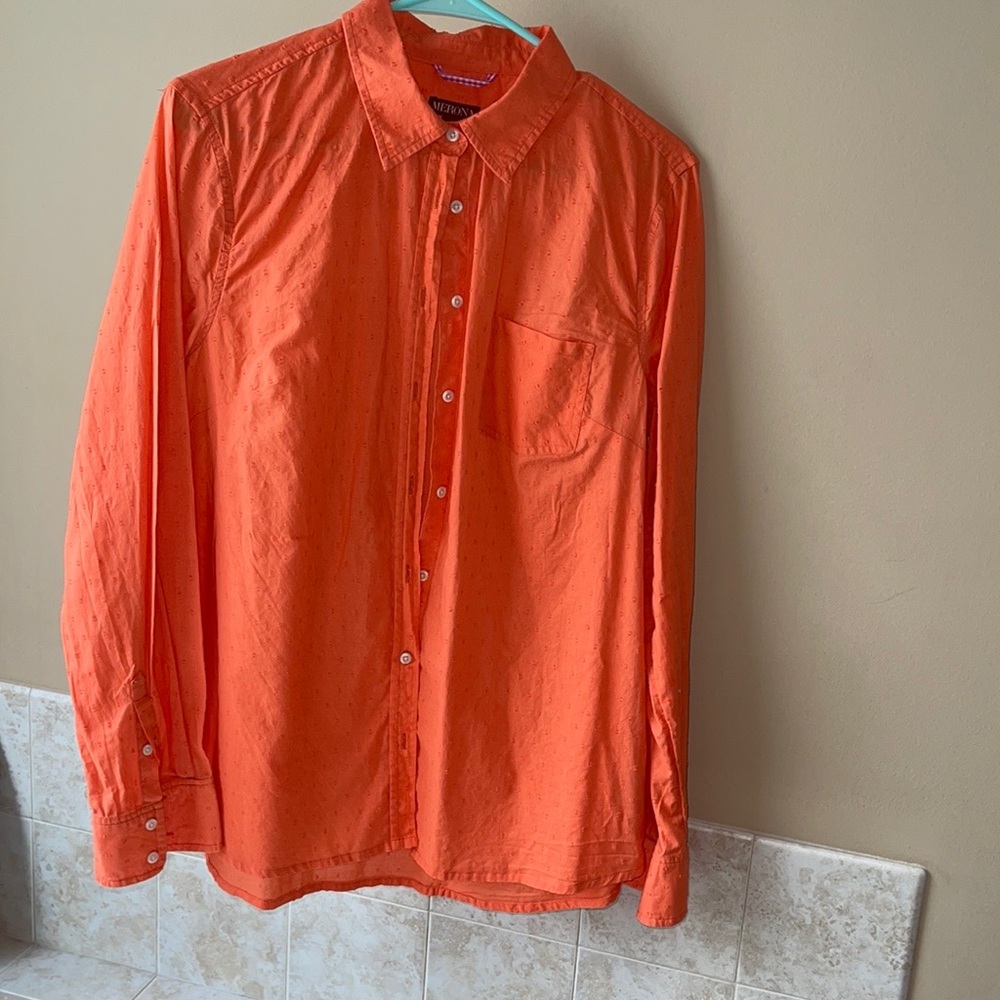 Merona Peach/Light Orangish XL fits like a roomy L